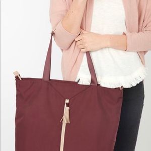 Work Hard Play Hard Tote - Burgundy